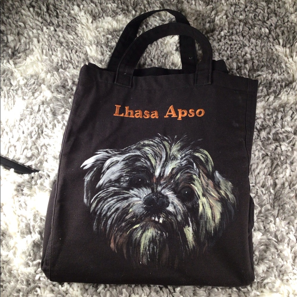 Lhasa Apso black tote